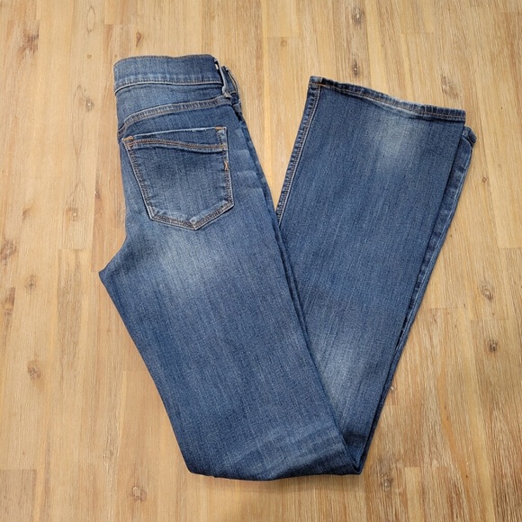 EXPRESS Boot Mid Rise Stretch 2L Medium Wash Jeans - Picture 2 of 5